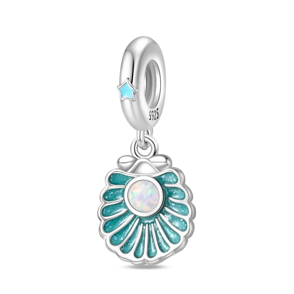 Underwater World 925 Sterling Silver Ocean Animal Pendant for DIY Bracelet or Necklace