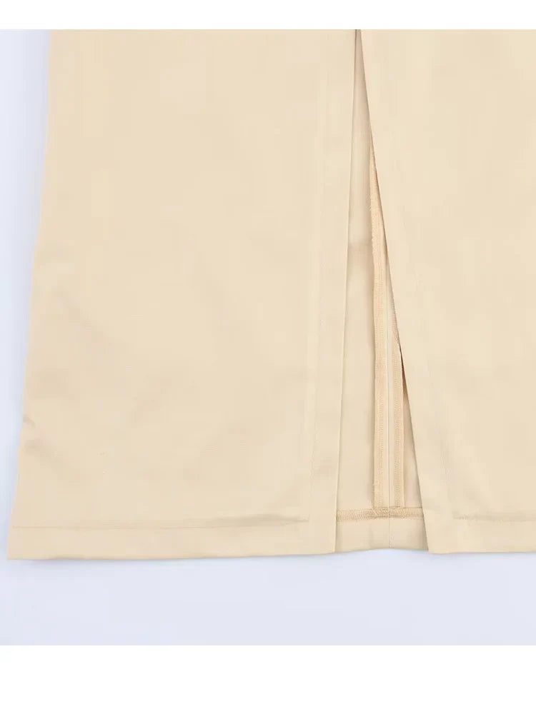 Women Summer Midi Tank Dress Belted V Neck Sleeveless