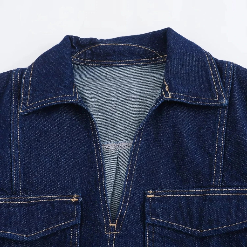 Asymmetric High Waist Denim Mini Skirt and Cropped Short Sleeve Top Two Piece Set for Women Streetwear