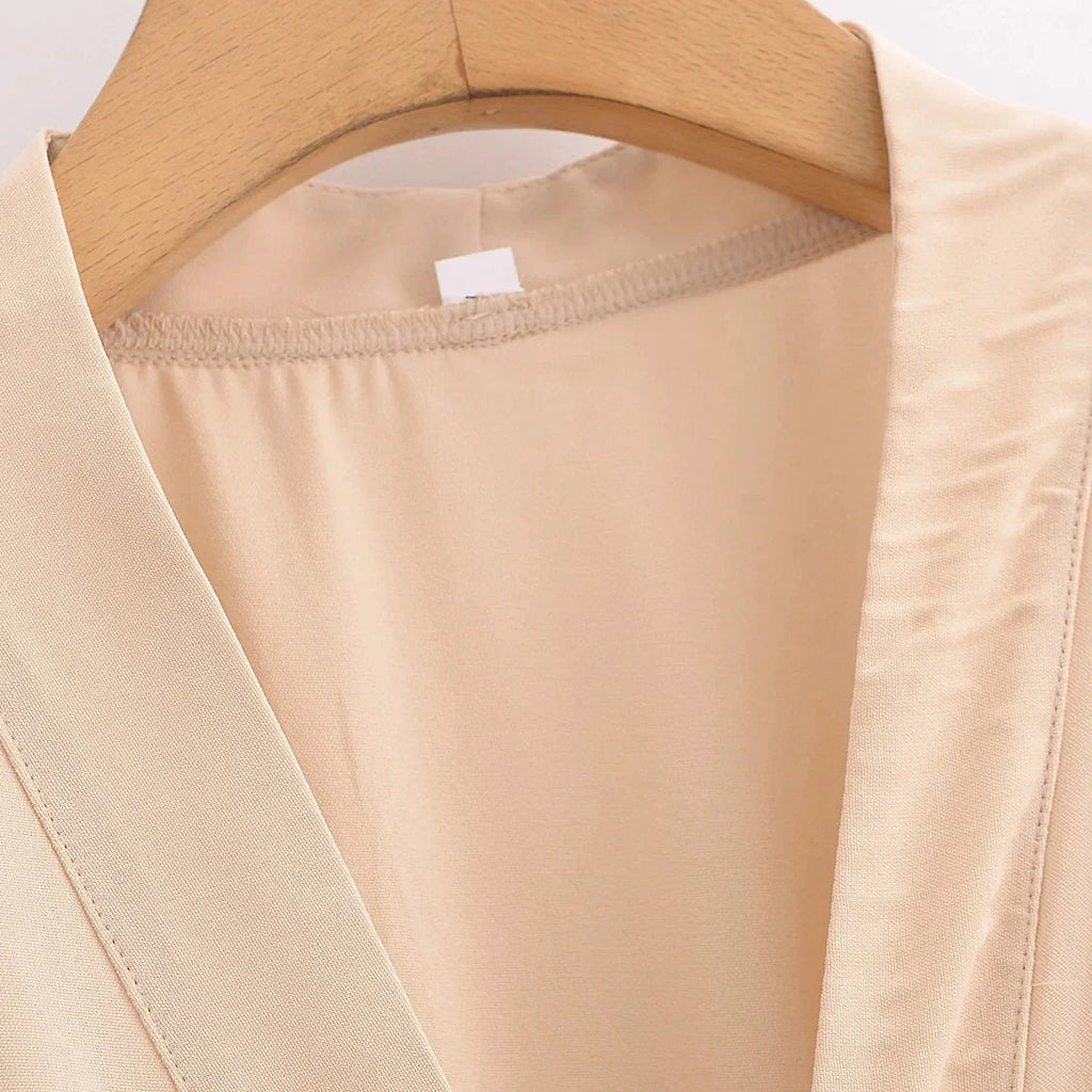 Women Elegant Solid Waist Draped V Neck Evening Dress