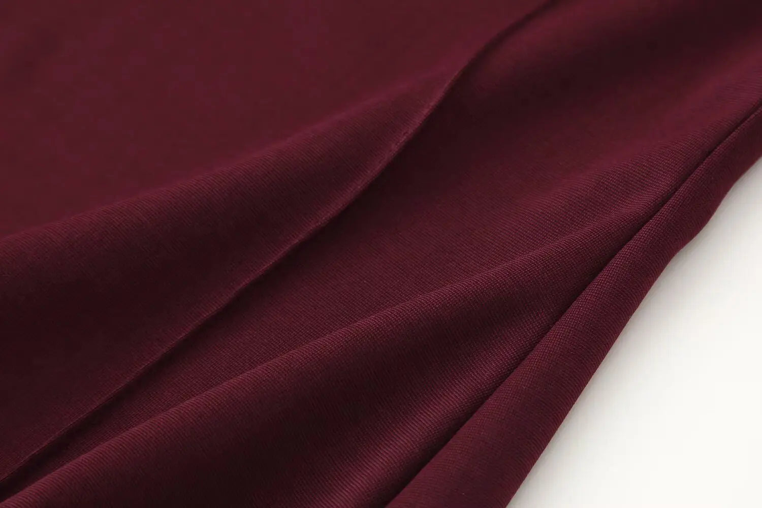 Casual Chic Red Women Elastic Two-Piece Set Long Sleeve Slim O Neck Top with High Waist Wide Leg Pants Stylish Spring Summer Outfit