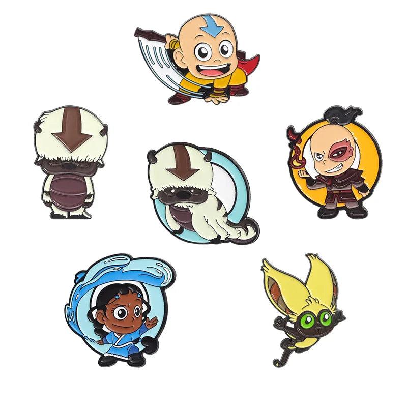 Cute Cartoon Anime Character Enamel Pins Custom Little Monk Brooches Funny Jewelry Gift for Friends