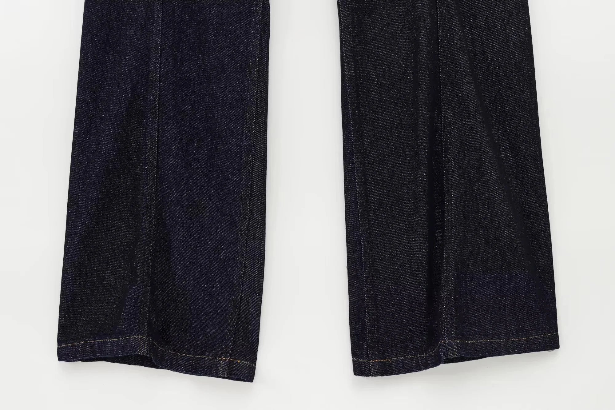 Women's Vintage Denim Streetwear Suit with Sleeveless Vest and Flare Pants