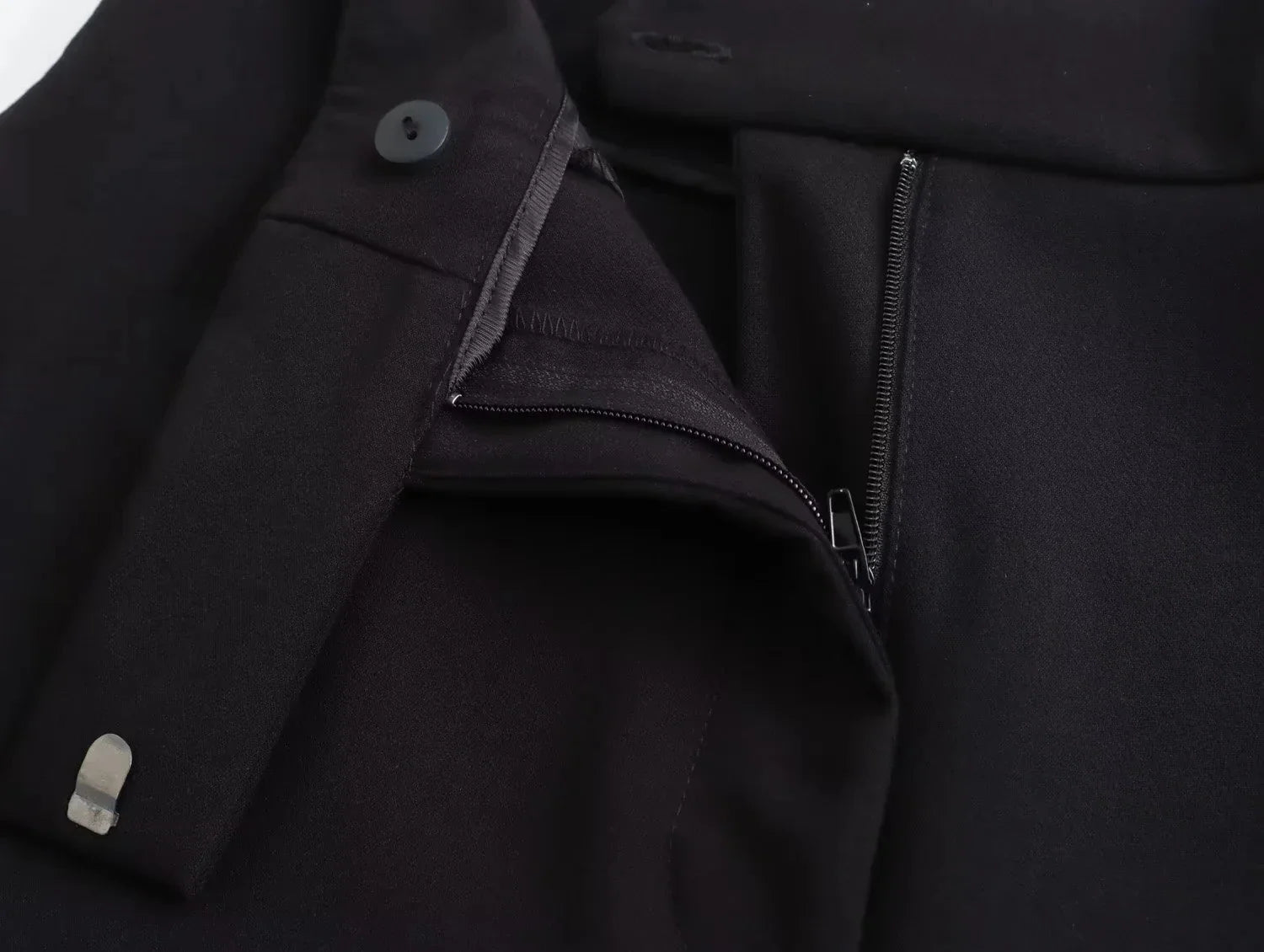 Casual Solid Color V Neck Sleeveless Single Breasted Vest With Elegant Mid Waist Wide Leg Pants Set