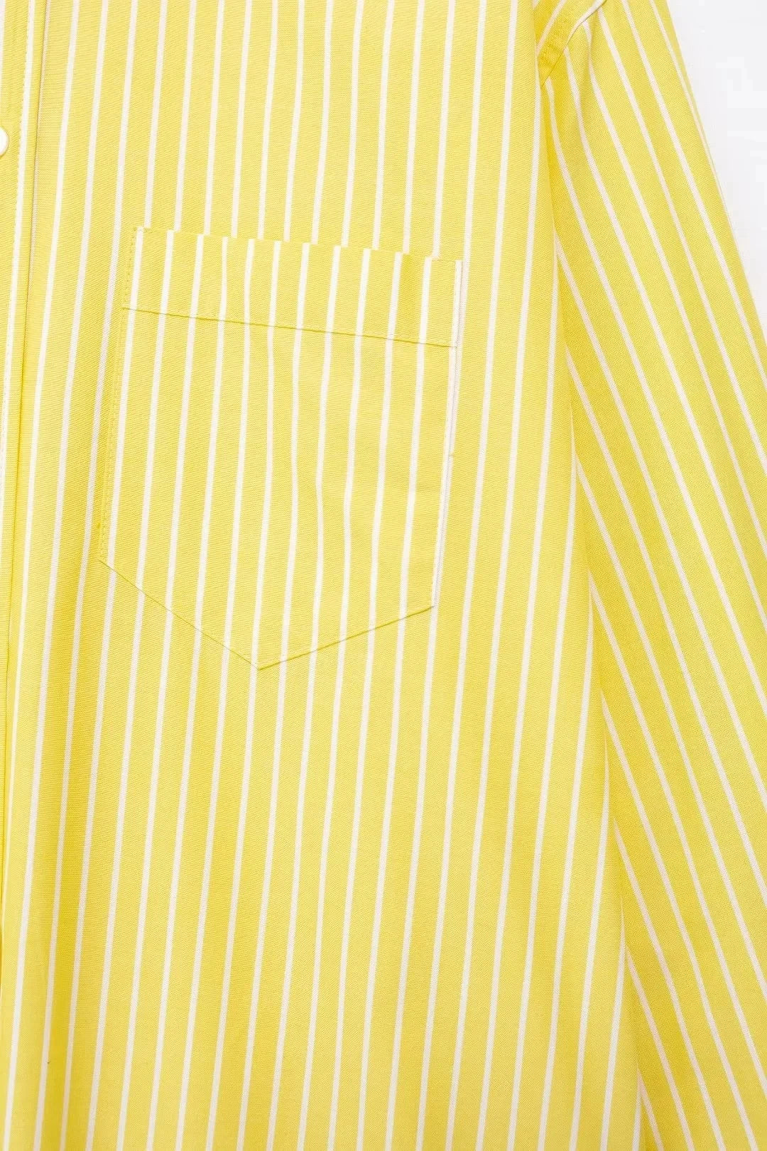 Stylish Women's Yellow Striped High Waist Drawstring Casual Trousers Cozy Loose Long Pants