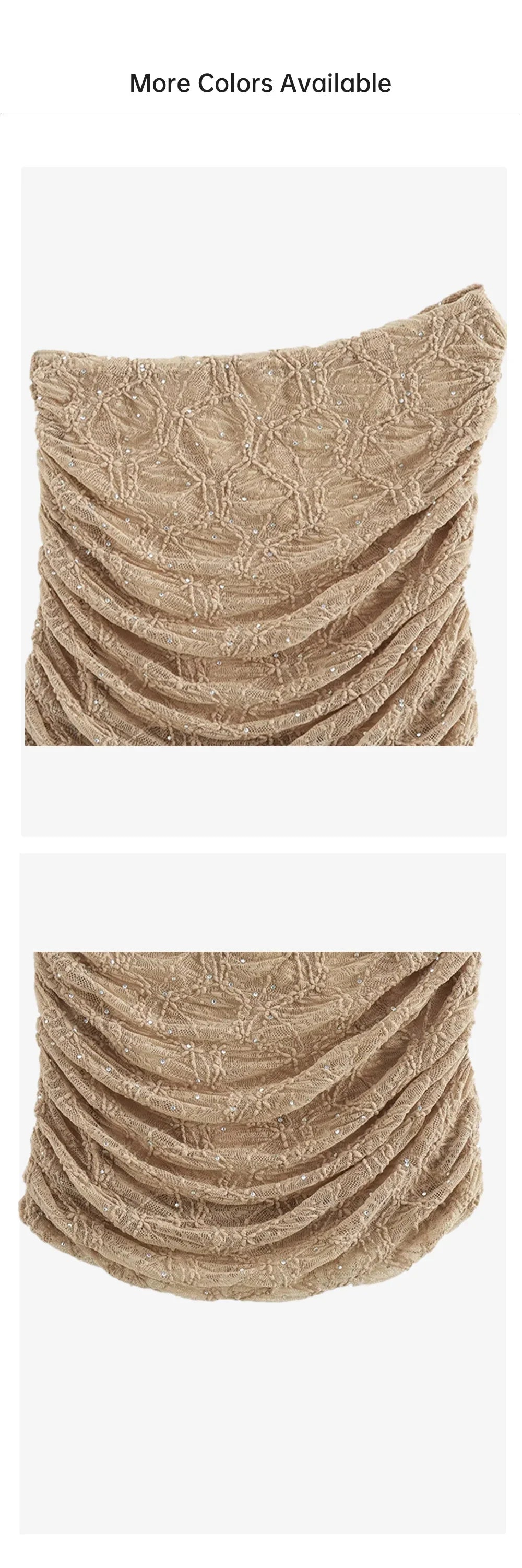 Bright Lace Shoulder Top and High Waist Midi Skirt Set for Women Casual Fashion Summer Outfit