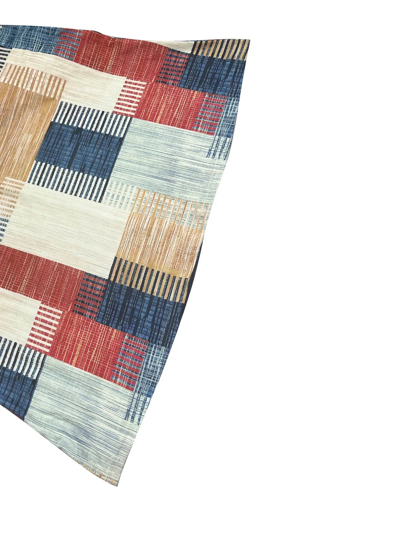 Womens Geometric Plaid Print Dress With V Neck Long Sleeves