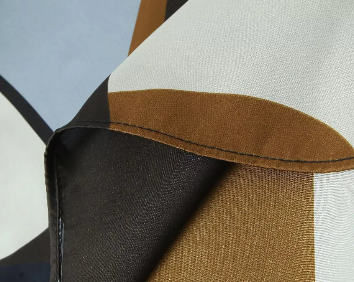 Women's Satin Printed Lapel Shirt Long Sleeve Hidden Button Slim Fit Casual Chic Top for Spring and Summer