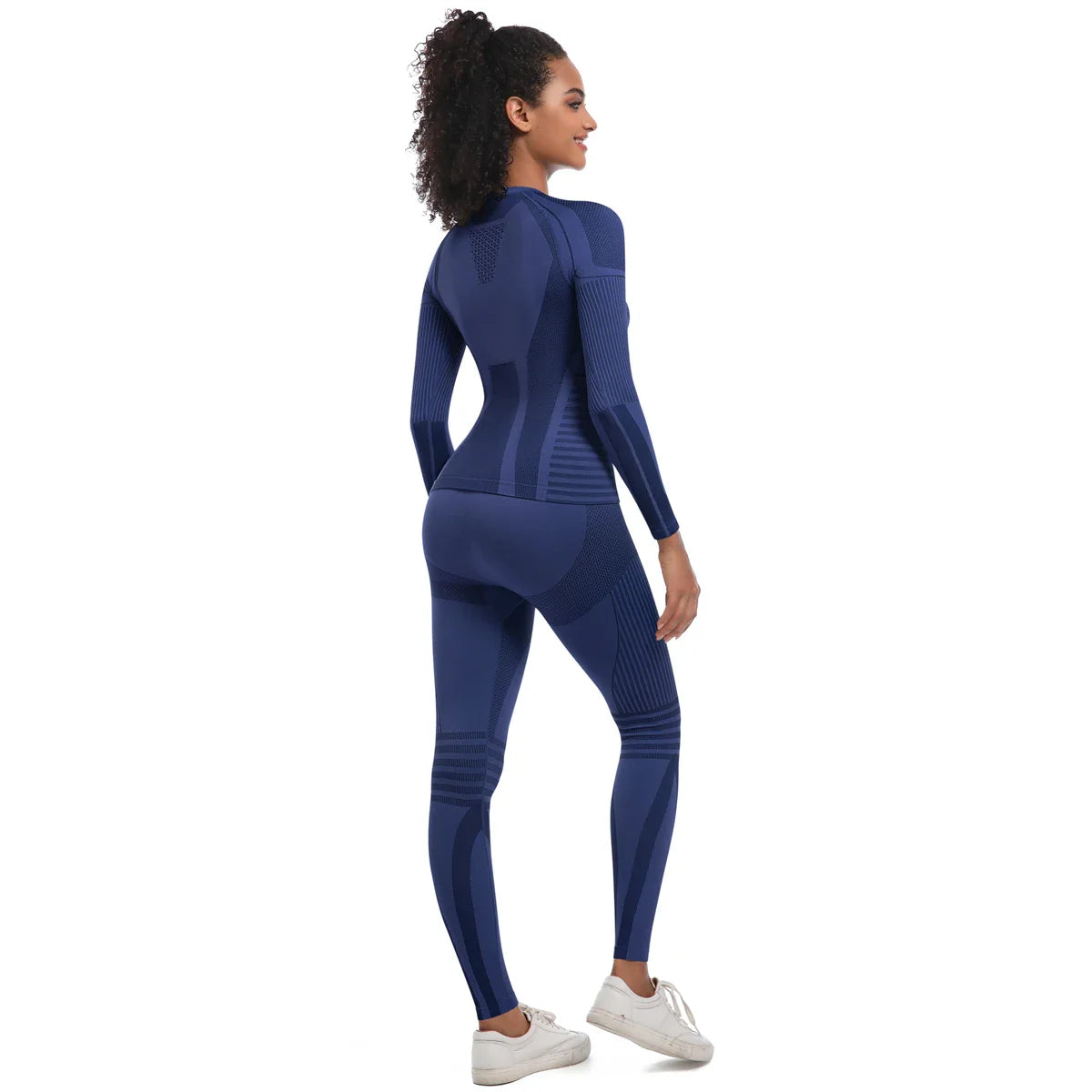 Women Thermal Skiwear Set Yoga and Fitness Workout Suit for Skiing Snowboarding Running and Exercise