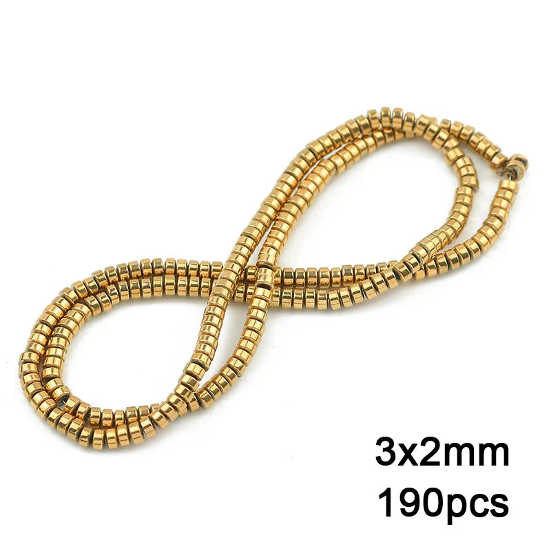 Hematite Natural Stone Gold Plated Loose Beads for DIY Jewelry Making - Star and Heart Shapes