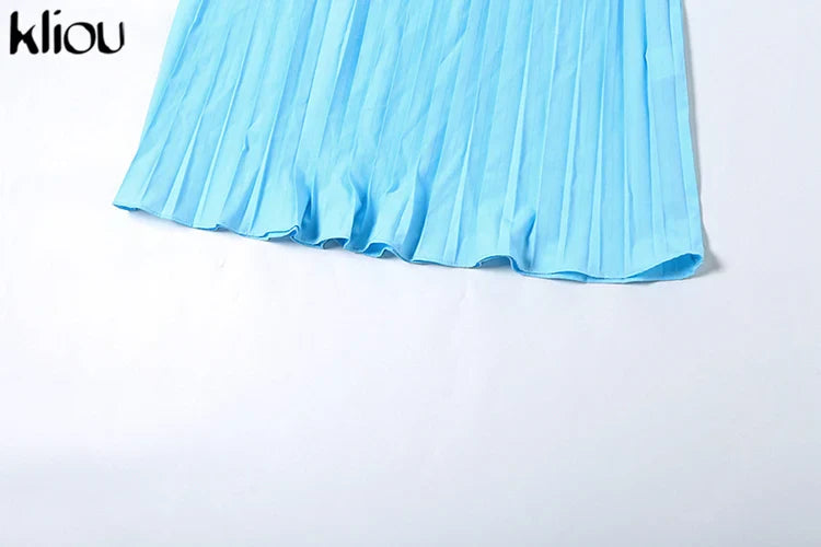 Pleated Maxi Dress Wrap Front Zip Up Bodice Shaping