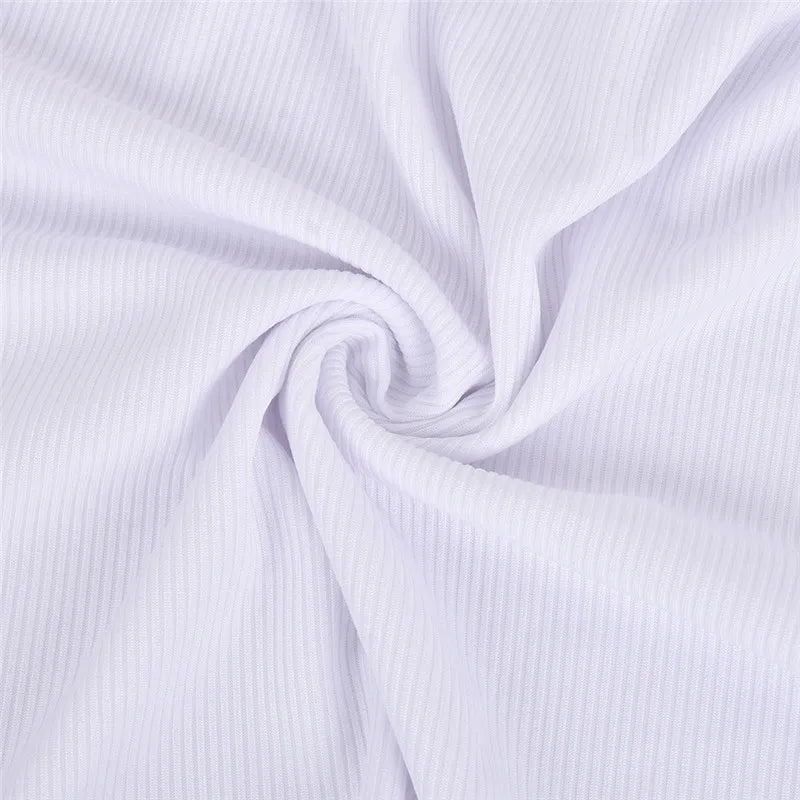 Women Two Piece Ribbed Skirt Set with Cross Embroidered Sleeveless Crop Top and Mini Skirt Party Dress