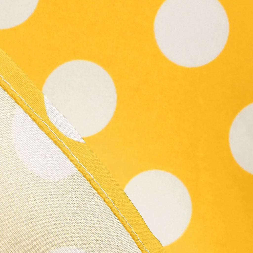 Retro Polka Dot Lace Up Backless Dress With Swing Puff