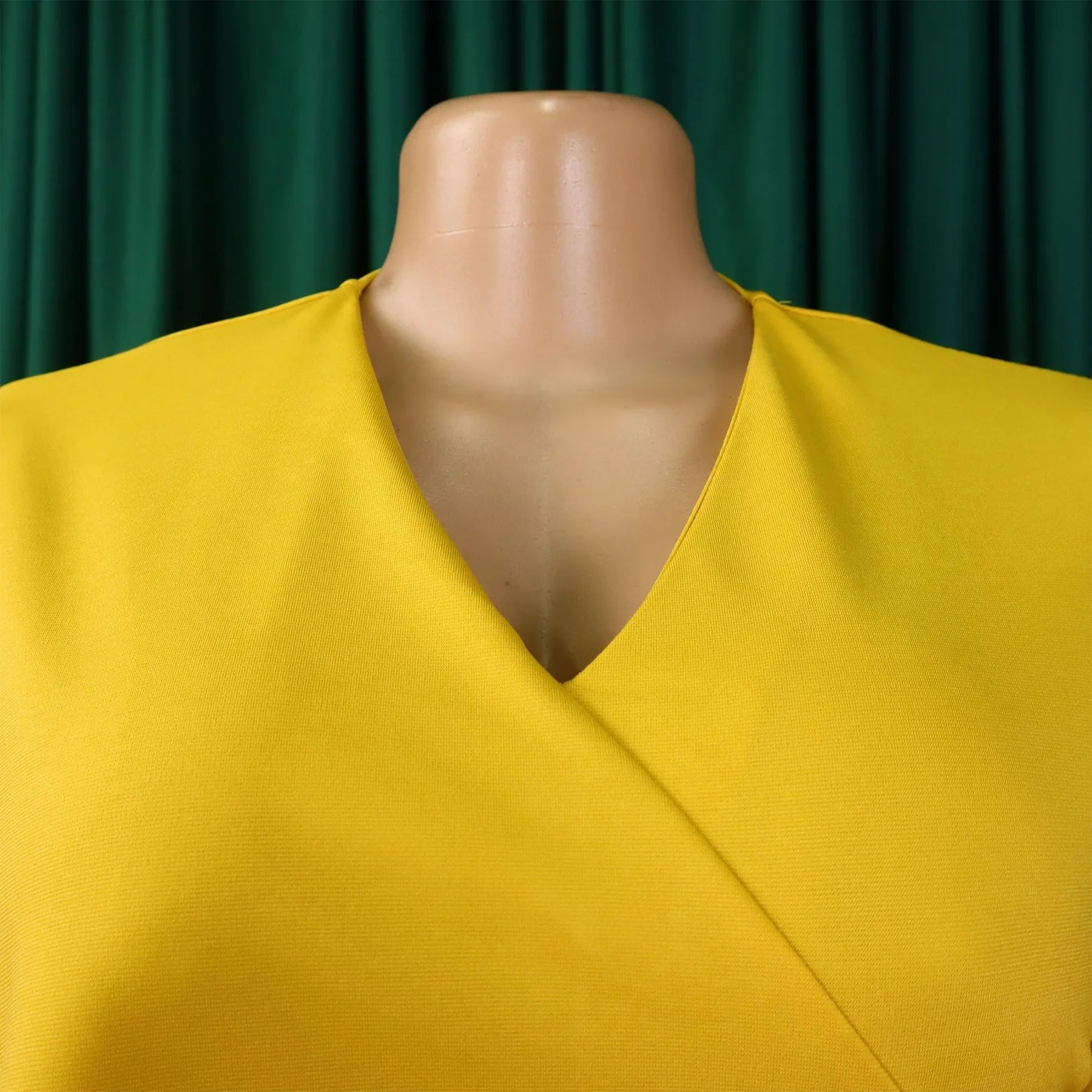 Women's Office Dress V Neck Solid Midi Formal Workwear