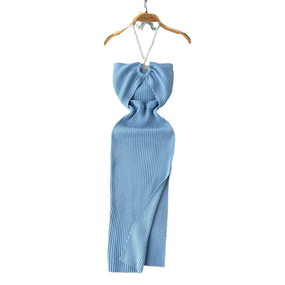 Chic Knitted Summer Dress For Women Streetwear Style