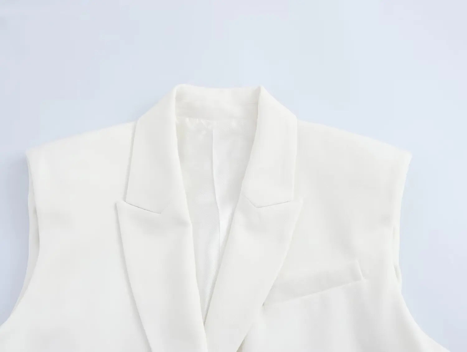 Women Chic Cropped Vest Pants Suit with Lapel and Single Button High-Waist Zip Straight-Leg Trousers Set