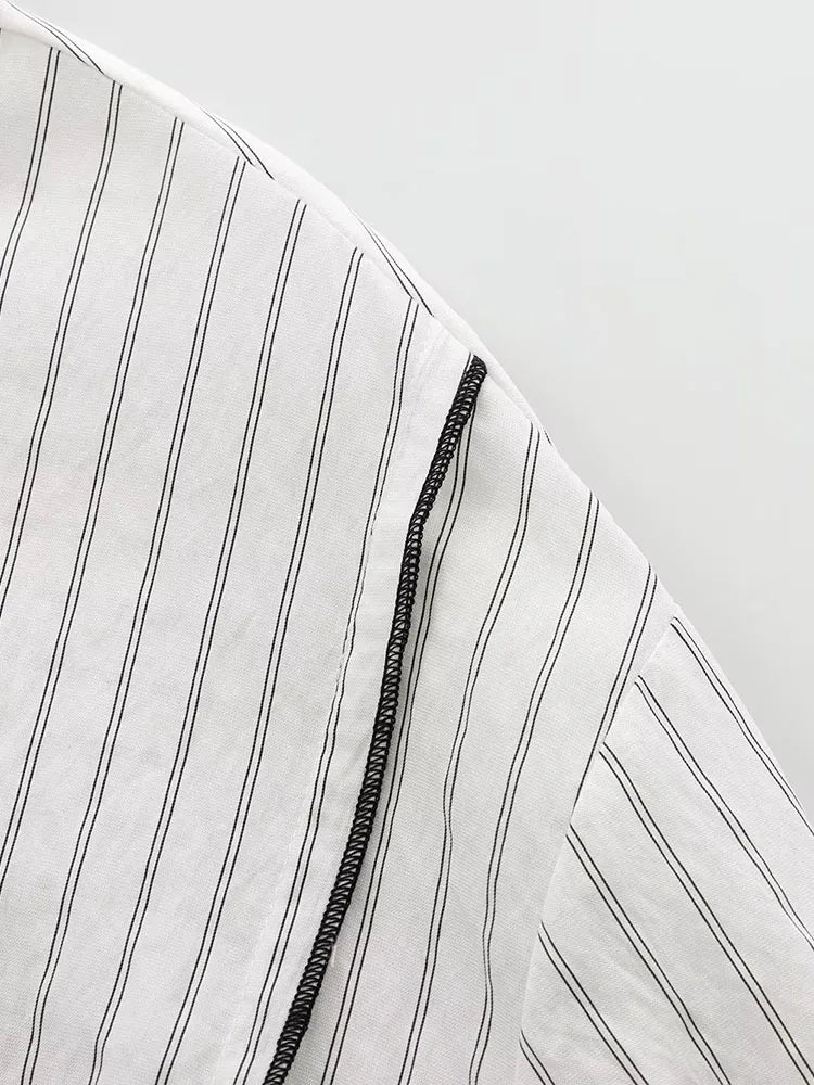 Versatile Casual Women's Striped Long Sleeve Lapel Shirt Comfortable Multi-Purpose Autumn Top