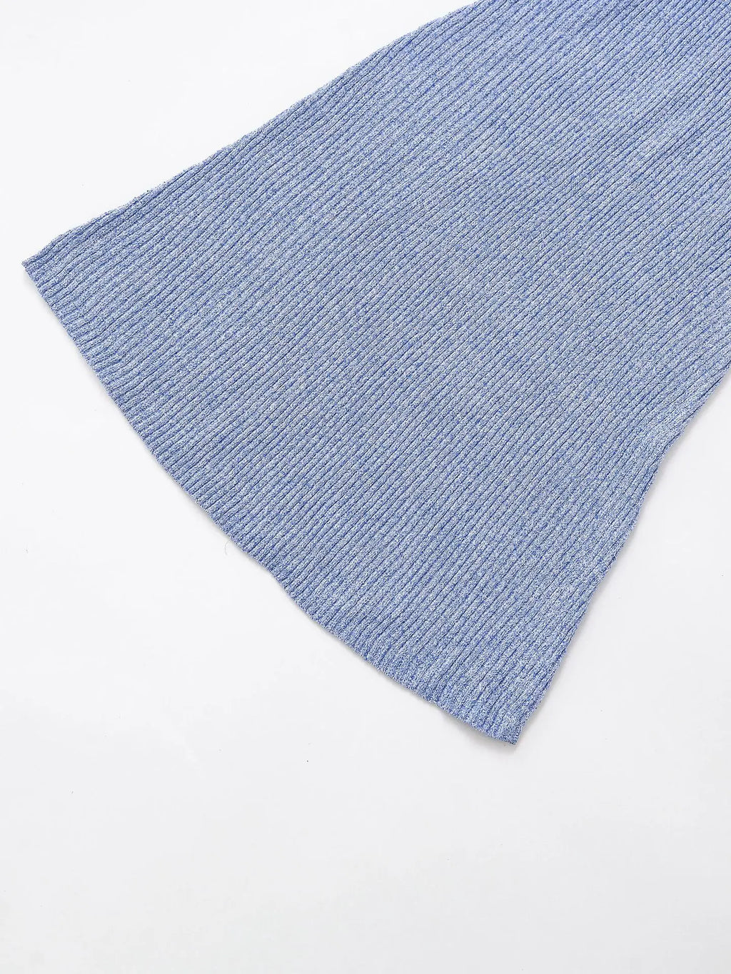 Sleeveless V Neck Knitted Dress With Suspender Straps