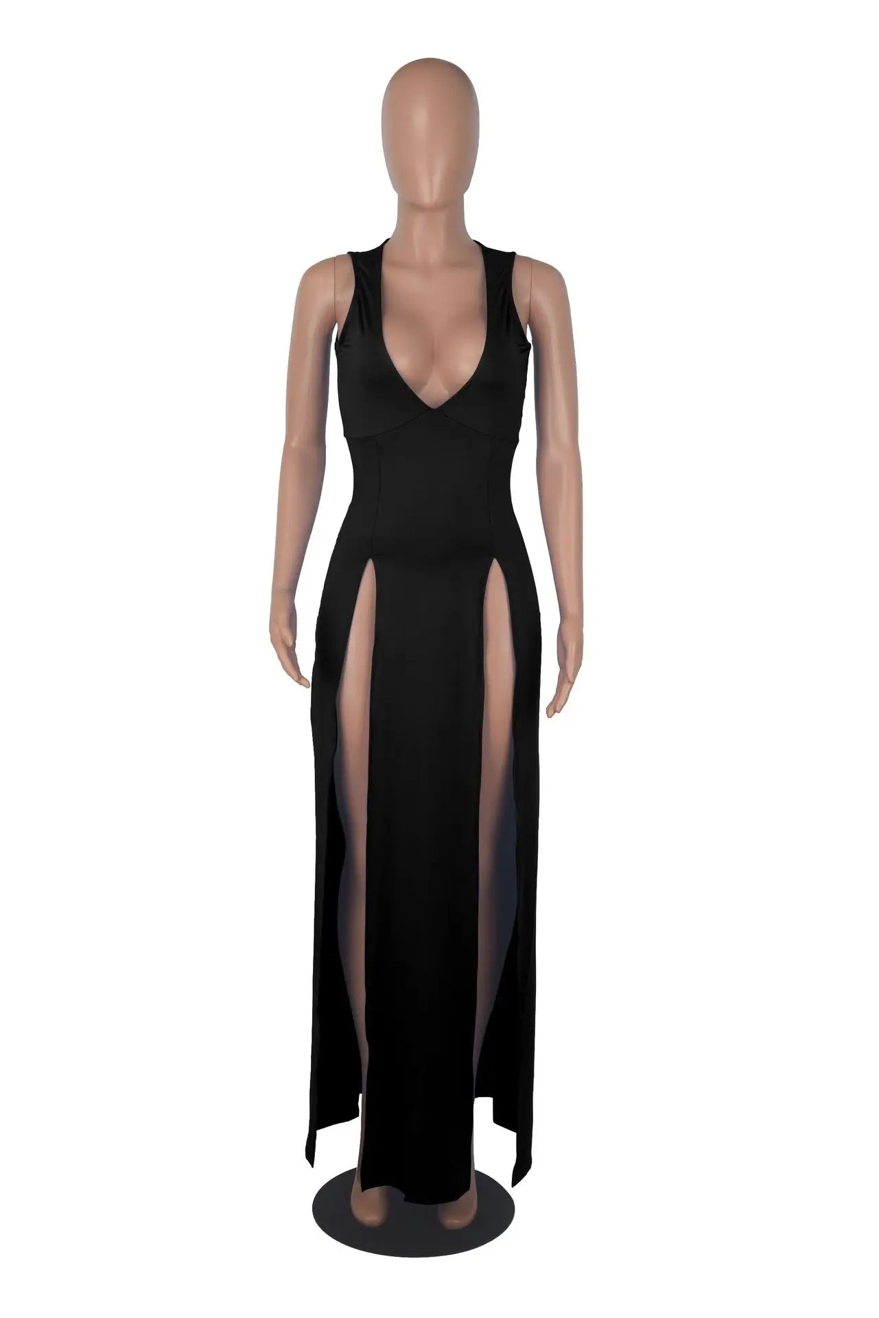 Backless V Neck Maxi Dress for Elegant Party Night