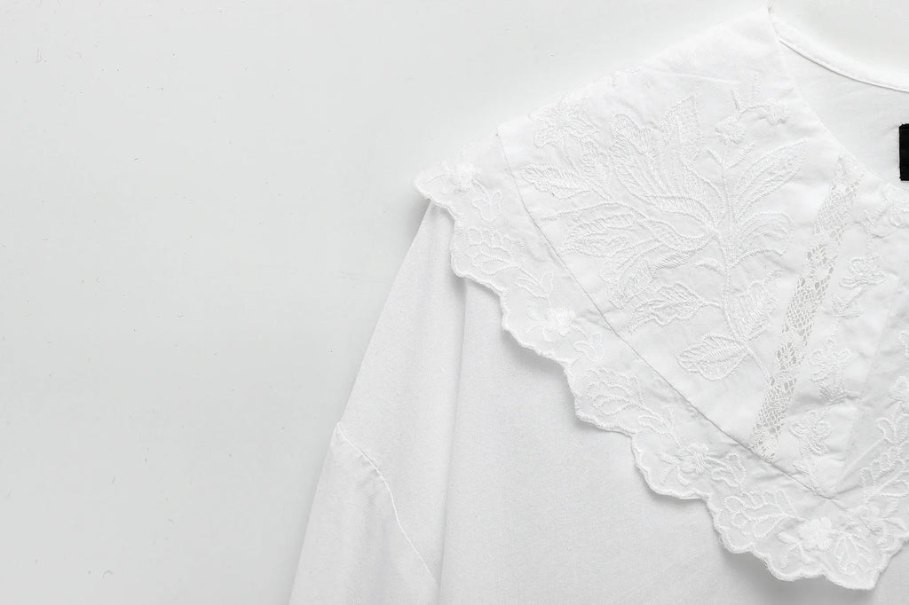 Spring Casual Women Blouse Long Sleeve Turn-down Collar Bow Tie Loose Fit Chic Shirt