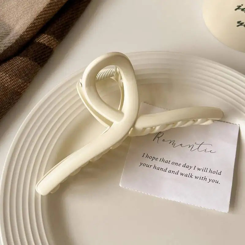 Solid Color Acrylic Wave Hair Claws for Women Versatile Shark Clip Hair Accessories