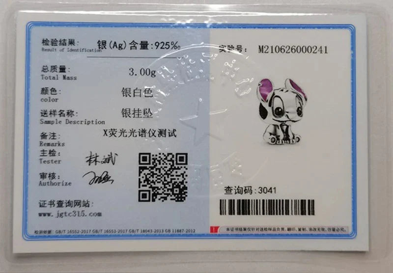 Disney Stitch and Minnie Mouse Charms Dangle Fit 925 Silver Bracelet for Jewelry Making