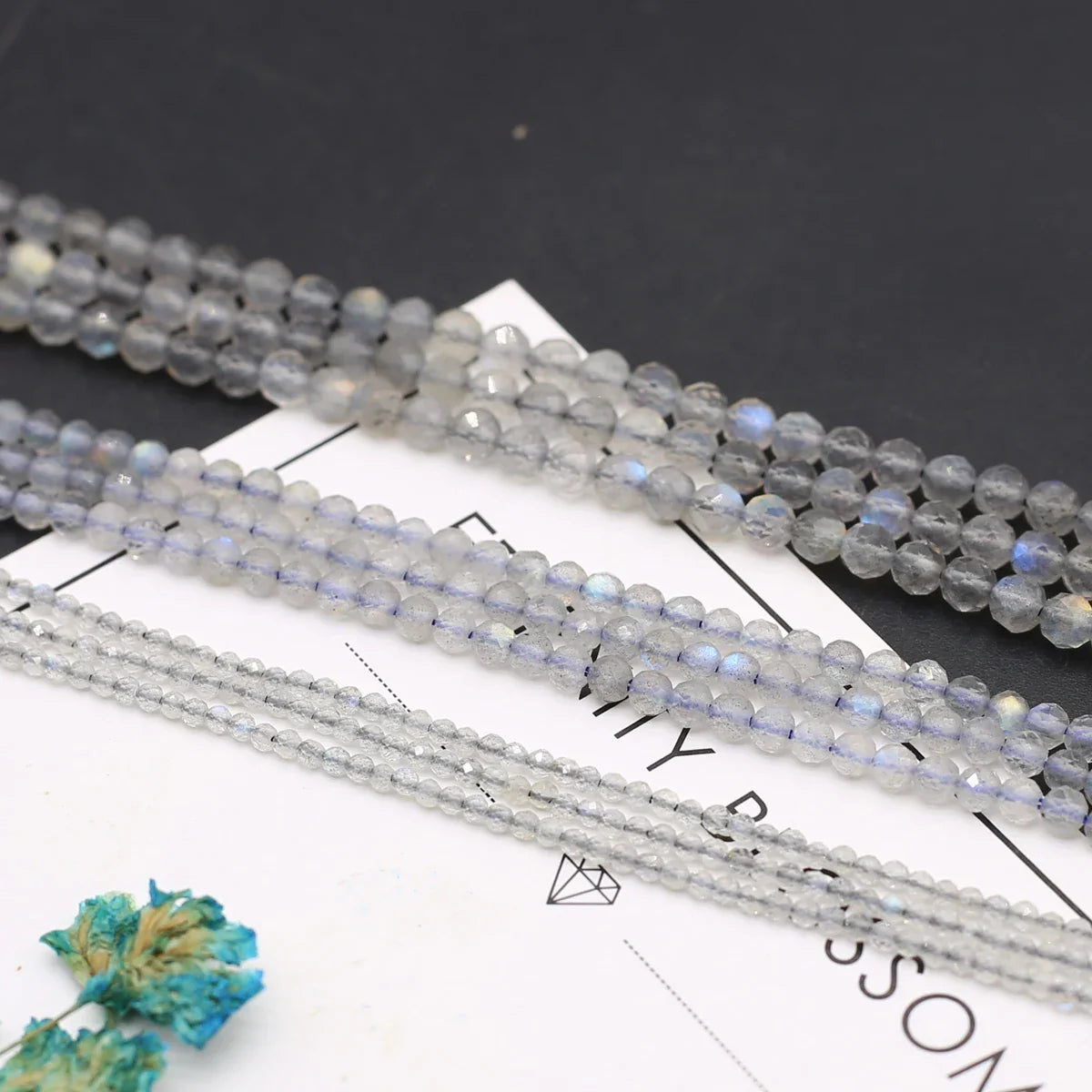 Natural Flash Labradorite Round Faceted Spacer Beads for Jewelry Making DIY Necklaces and Bracelets