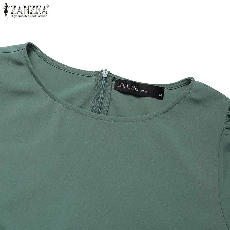 Elegant Short Sleeve A Line Knee Length Summer Dress