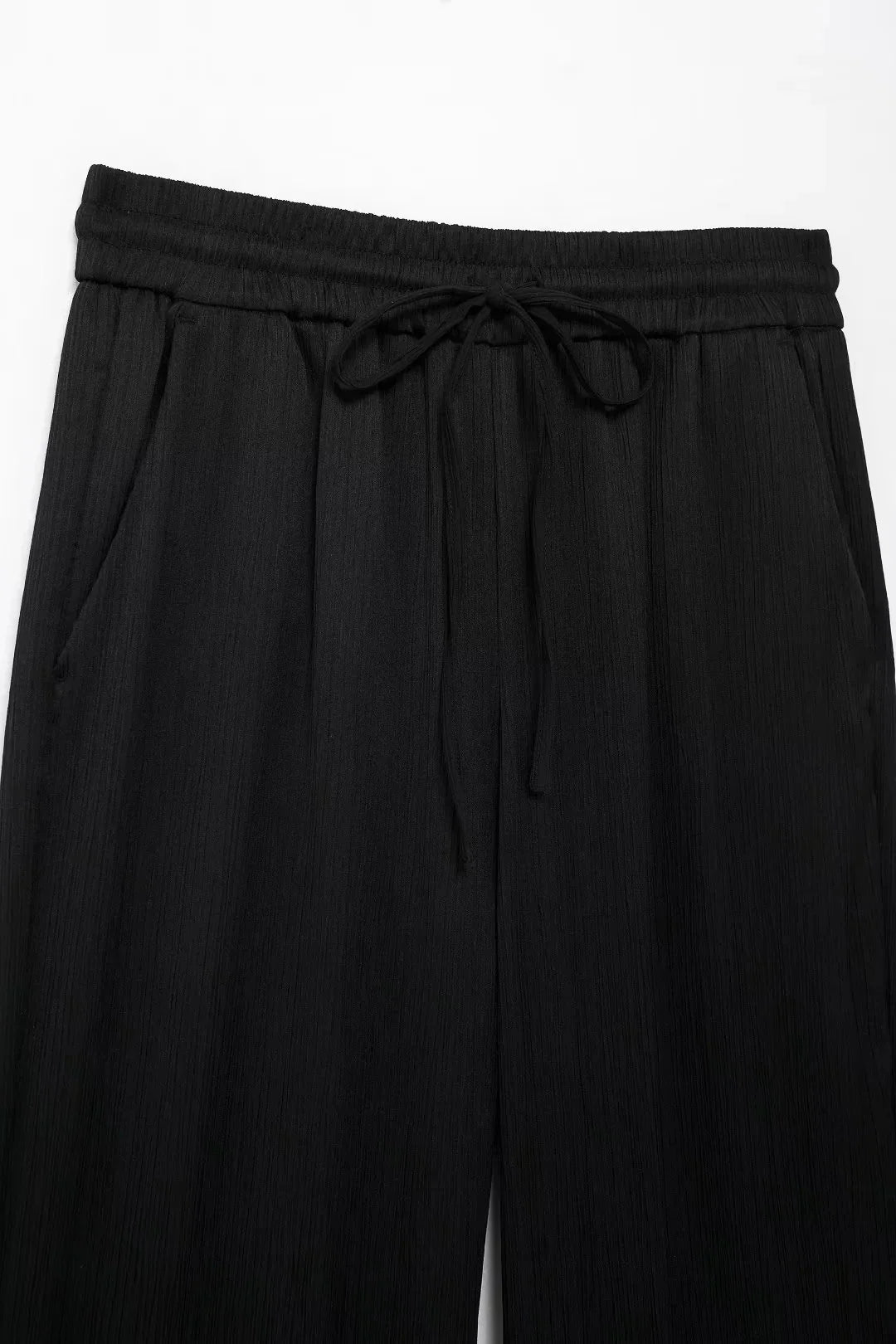 Elegant Women Blazer Pant Suit Set with Wrinkle Effect Double Breasted Long Sleeve Coat and Straight Trouser for Office Wear