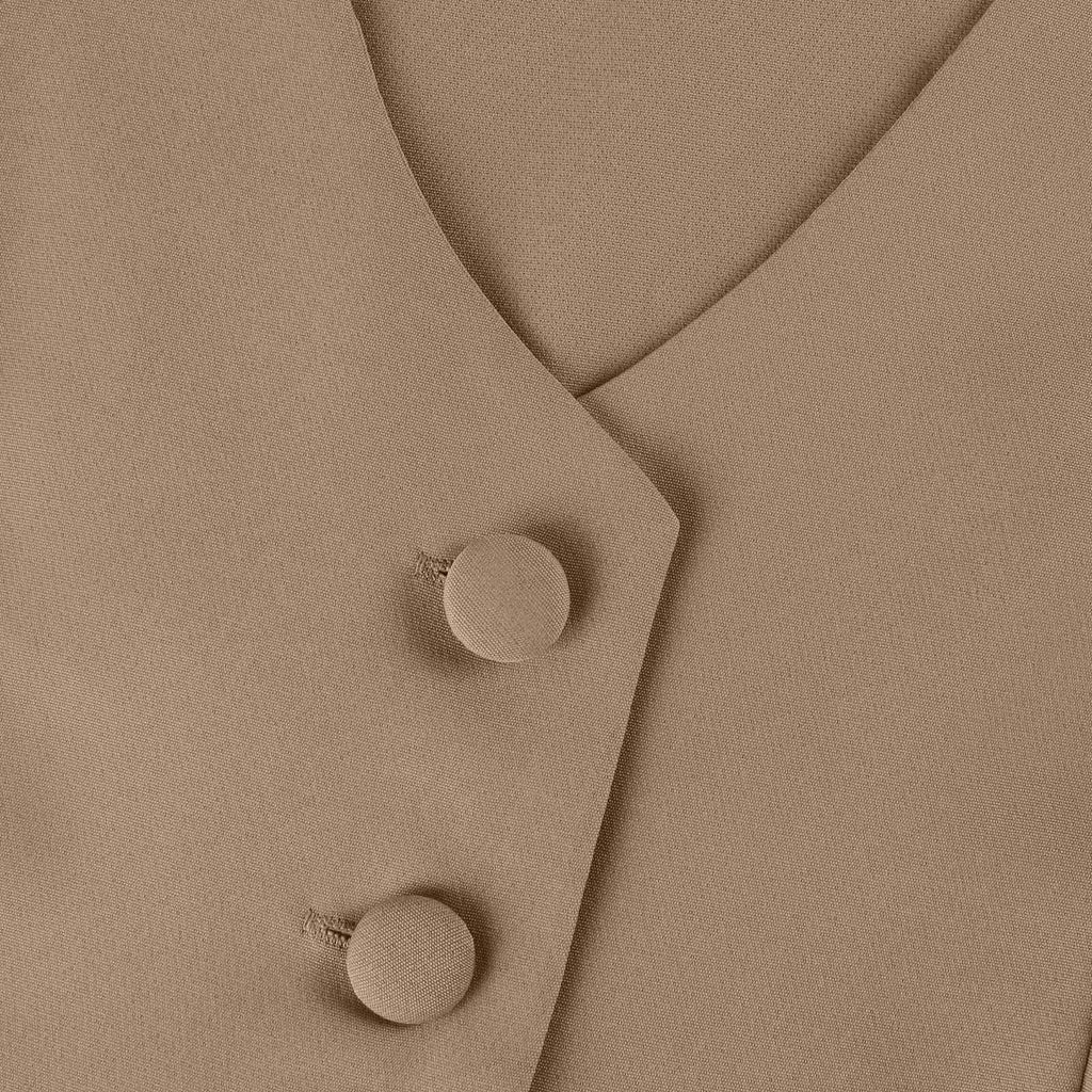 Sleeveless V-Neck Vest and Wide Leg Pants Suit for Women