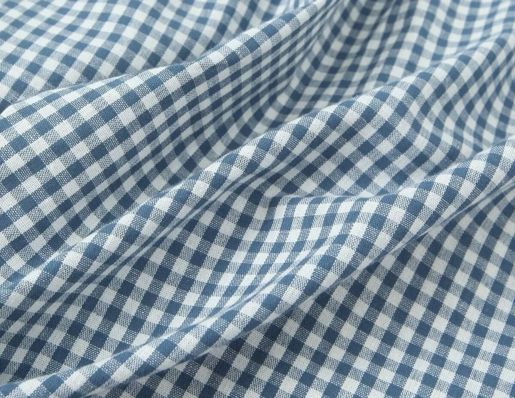 Waist Slimming Suspender Dress With Plaid Skirt Summer