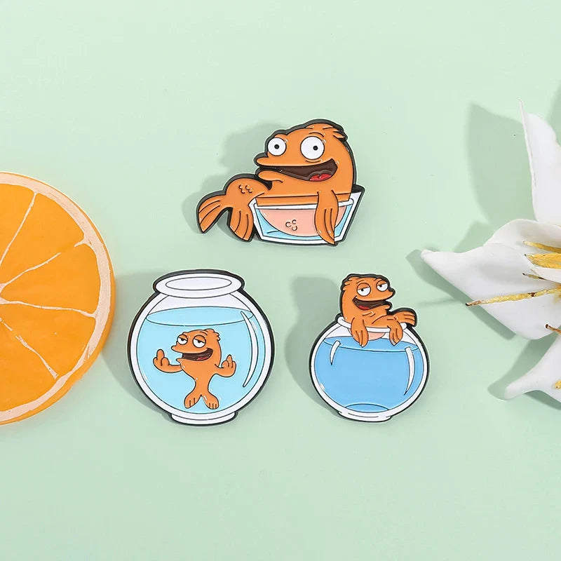 Cartoon Character Enamel Pins Set Cute Anime Brooches Fashion Accessories