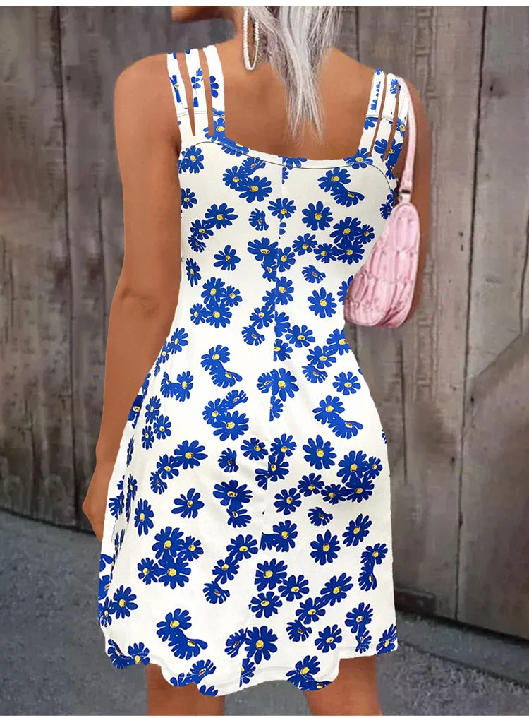 Floral Summer Sundress Women Sleeveless Lightweight Camisole