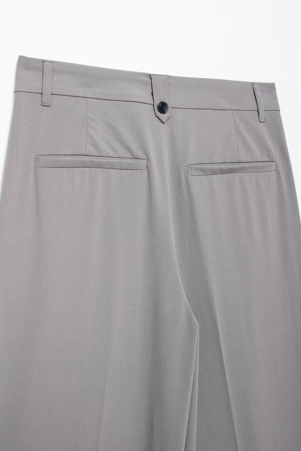 Women Solid Pant Sets with Adjustable Back Strap and V-Neck Vest High Waist Trousers Fashion Outfit