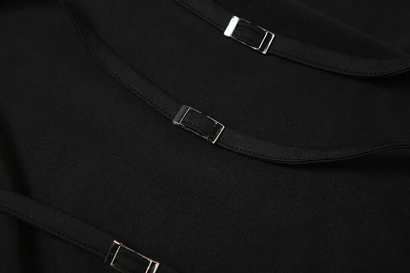 Sexy Open Back Tie Waist Maxi Dress With Split Wrapped Hip