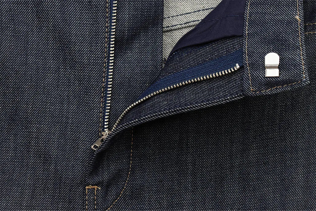 Women's Denim Jacket and Pants Set with Long Sleeve Blazer, Strapless Vest, and Straight Leg Jeans Fashion Outfit