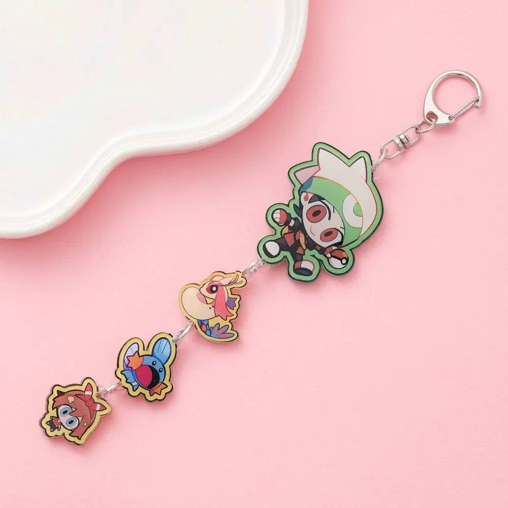 Cute Anime Acrylic Keychain Accessory Cartoon Car Bag Pendant Gift for Friends Fans