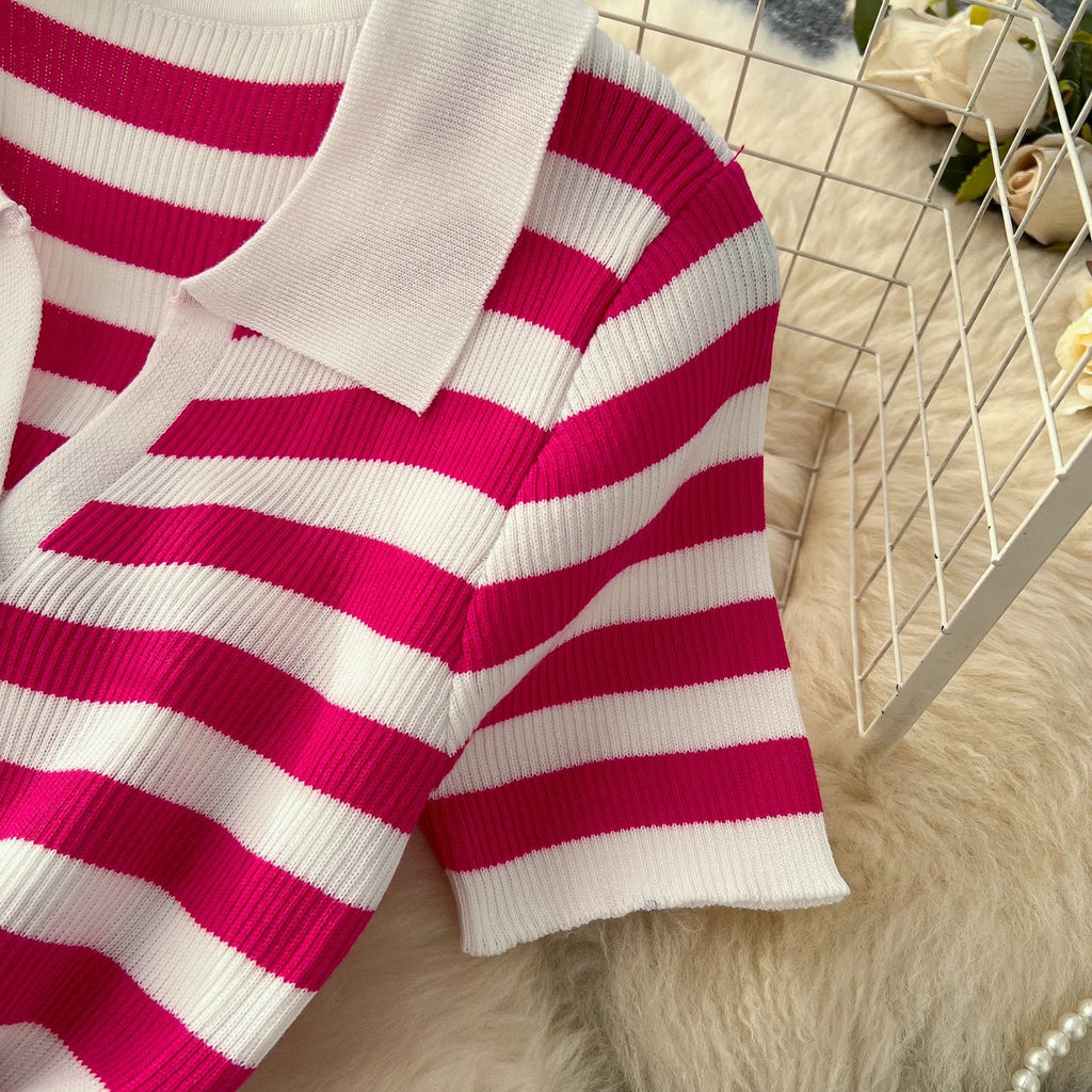 Women Striped Knitted Bodycon Maxi Dress for Summer