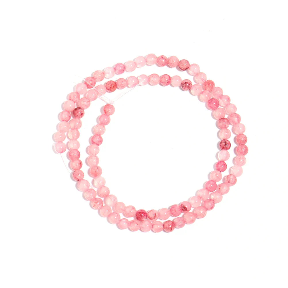 Natural Pink Persian Jade Stone Beads Loose Spacer Gem Beads for Jewelry Making DIY Bracelet and Necklace Accessories