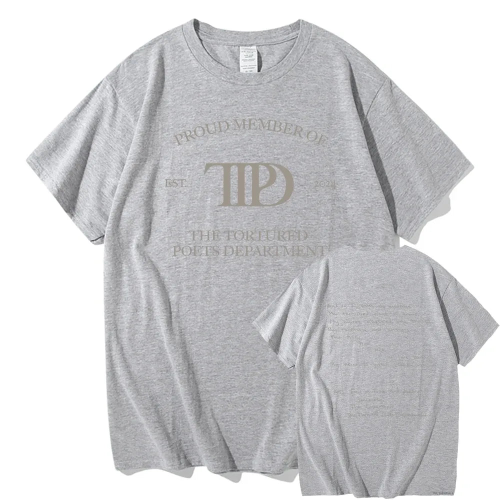 Tortured Poet Department Retro T-Shirt for Women in High-Quality Cotton