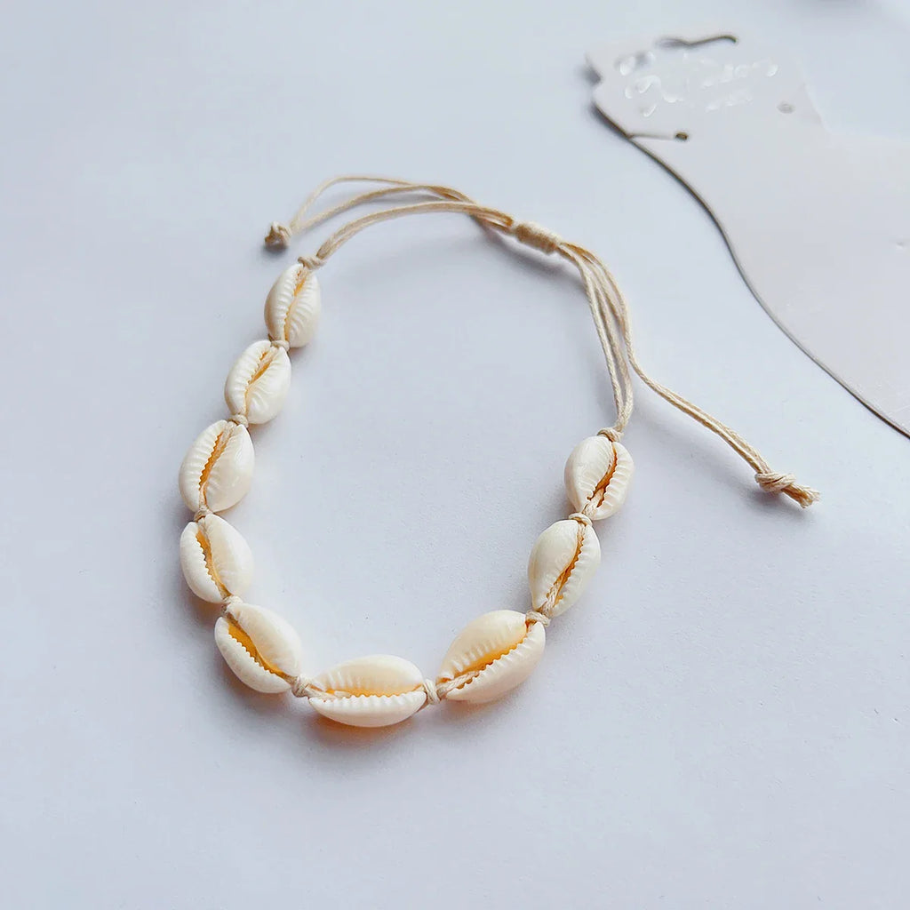 Bohemian Seashell Anklets for Women - Rope Braided Beach Resort Accessories