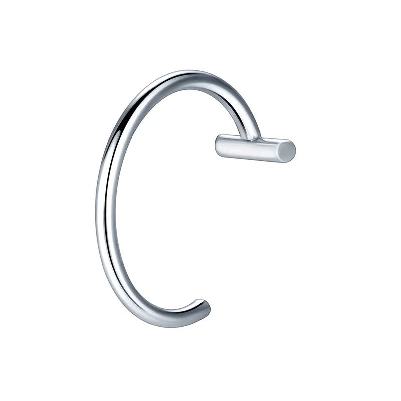 Stainless Steel Fake Nose Ring Hoop Non-Pierced Septum Earring Body Jewelry for Women