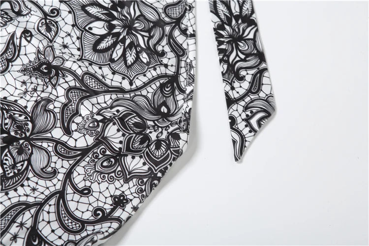 Attractive Y2K Women Jumpsuit Fashion Print Halter Neck Backless High Collar Off Shoulder Overalls for Nightclub Party