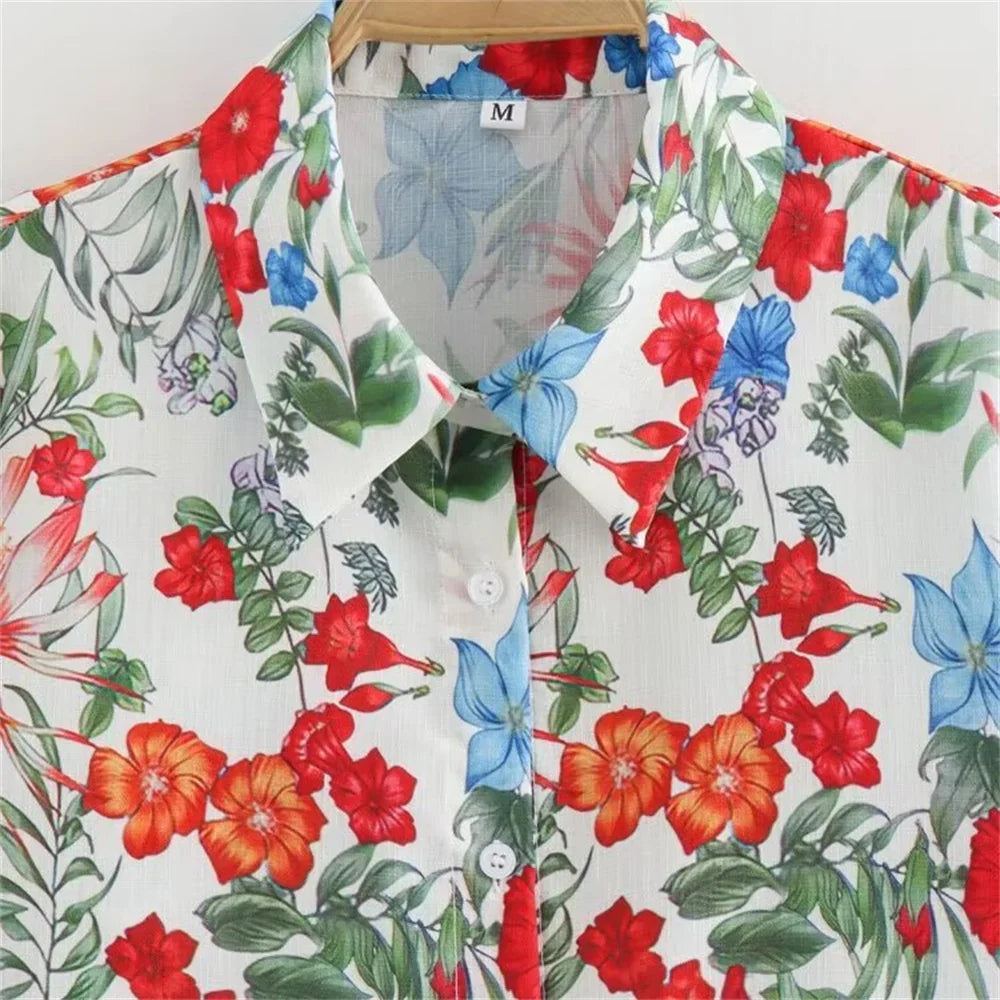 Linen Single-Breasted Long-Sleeved Shirt and Pant Suit for Women Fashionable and Stylish Office Attire