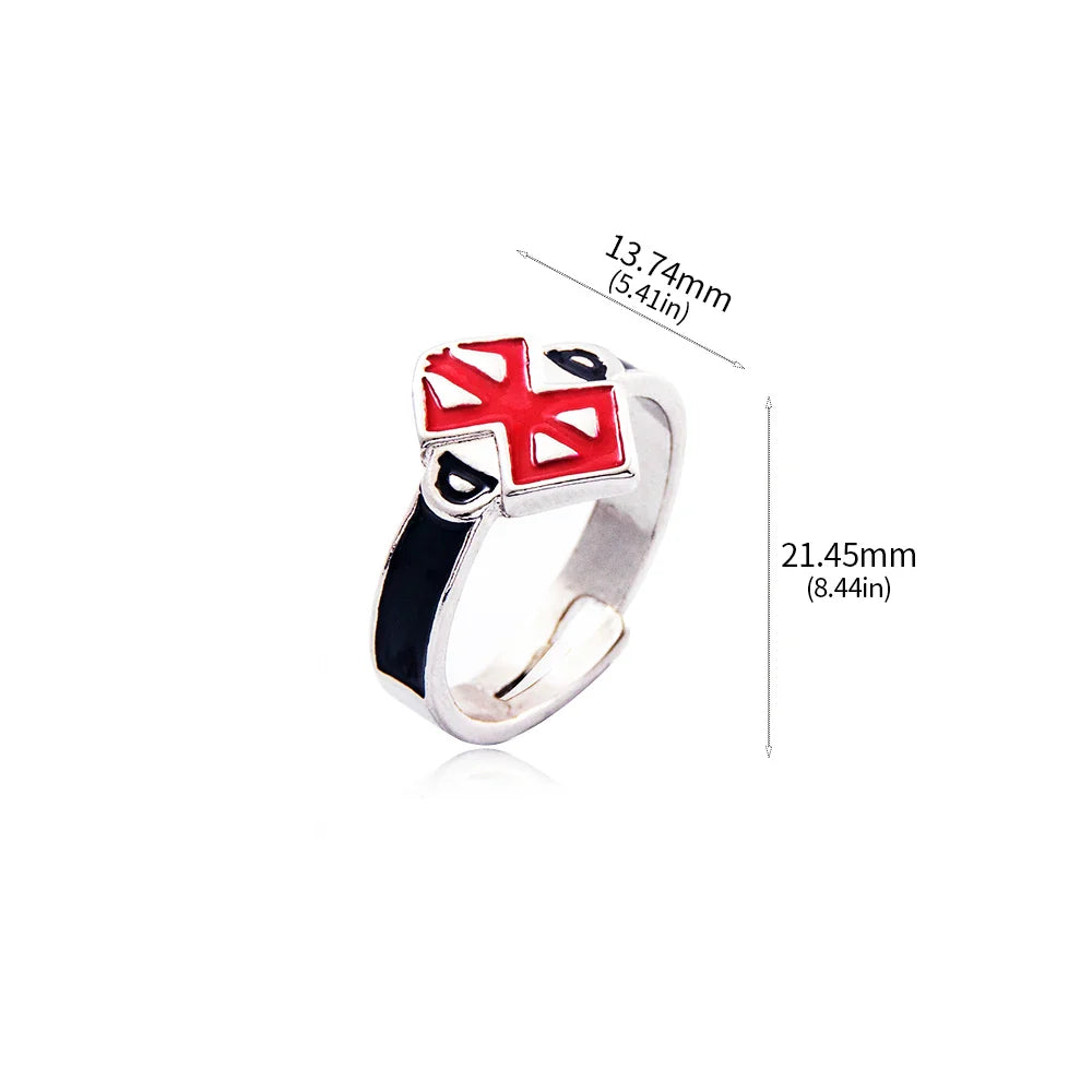 Anime Red Skull Keychain Berserk Warrior Griffith Guts Keyring Cosplay Prop Gift for Men and Women