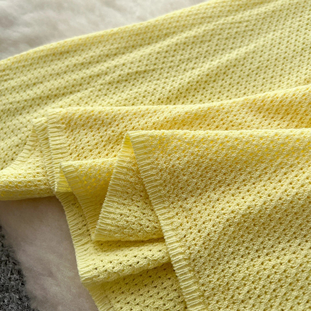 Hollow Out Knitted Dress Sleeveless O Neck A Line Midi