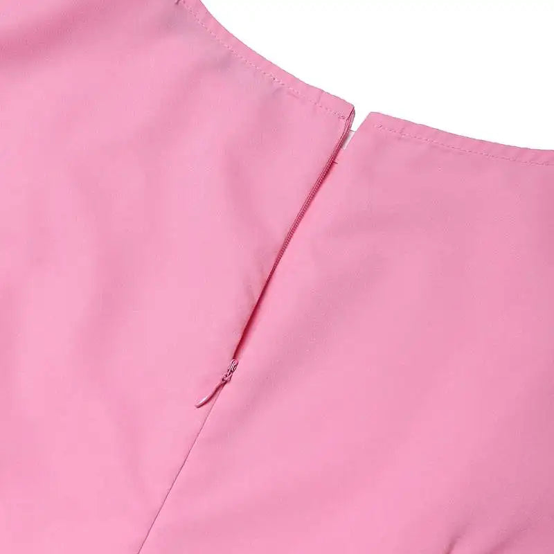 Summer Party Dress for Women Sleeveless O Neck Knee Length