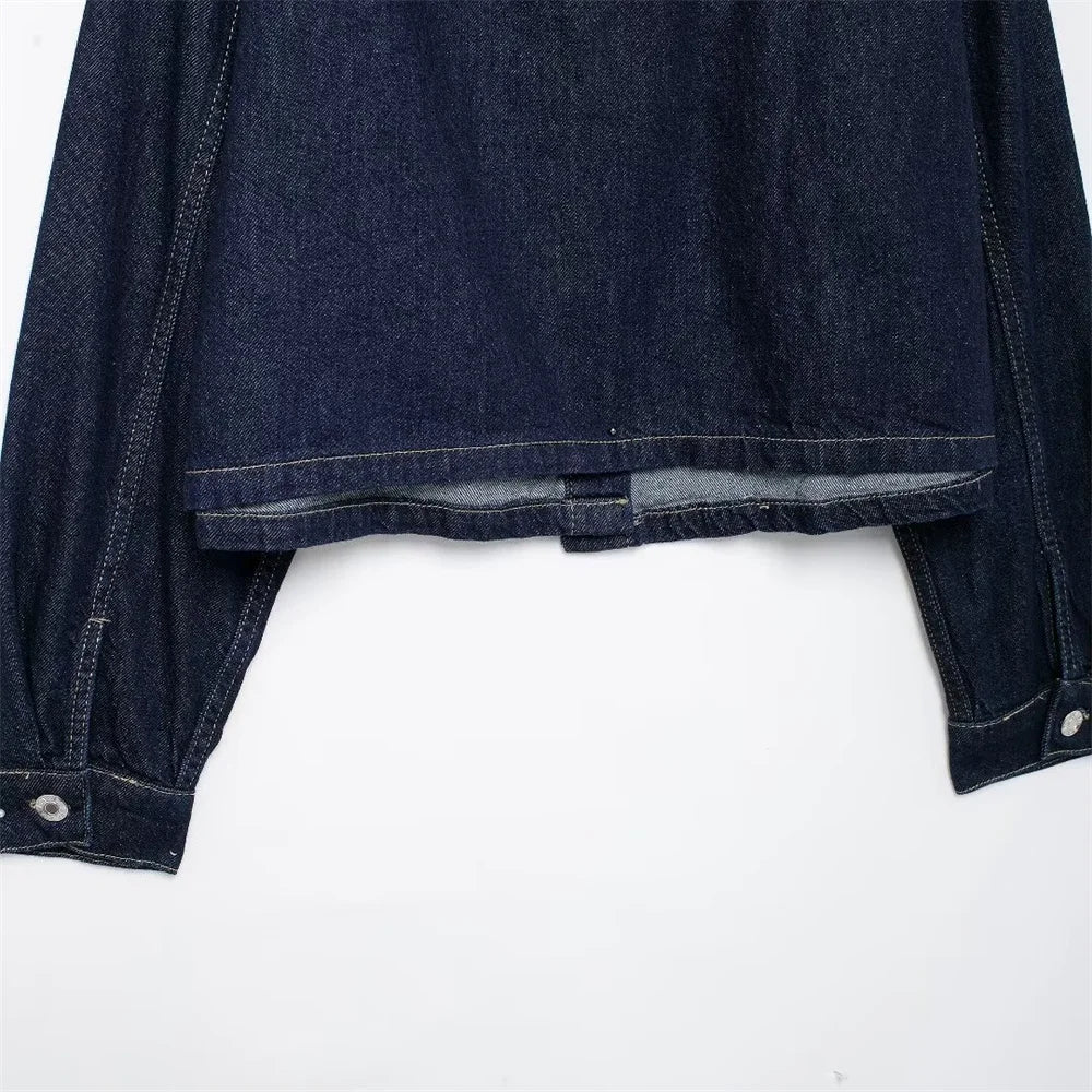 Autumn Casual Loose Cotton Denim Shirt and Pants Set for Effortless Style