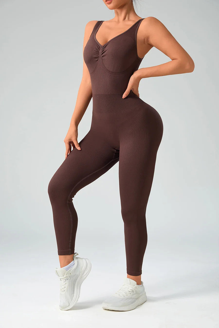Seamless One-Piece Jumpsuit for Women Tummy Control Gym Wear Butt-Lifting Yoga Fitness Overalls Sport Pants Activewear Leggings