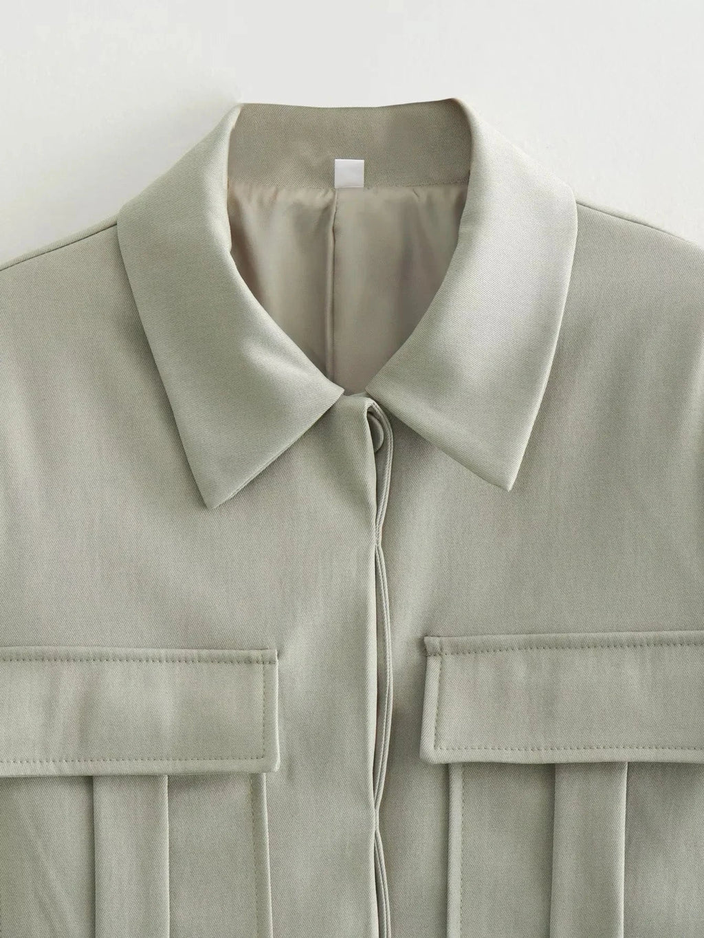 Casual Women Solid Suit Set with Pockets Turn Down Collar Short Jacket and Chic Wide Leg Pants for Spring and Summer Streetwear